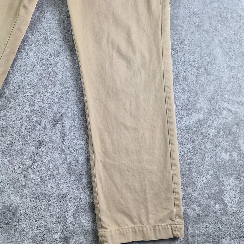 Banana‎ Republic Emerson Pants Mens 38x32 Khaki Flat Front Straight Chino Preppy